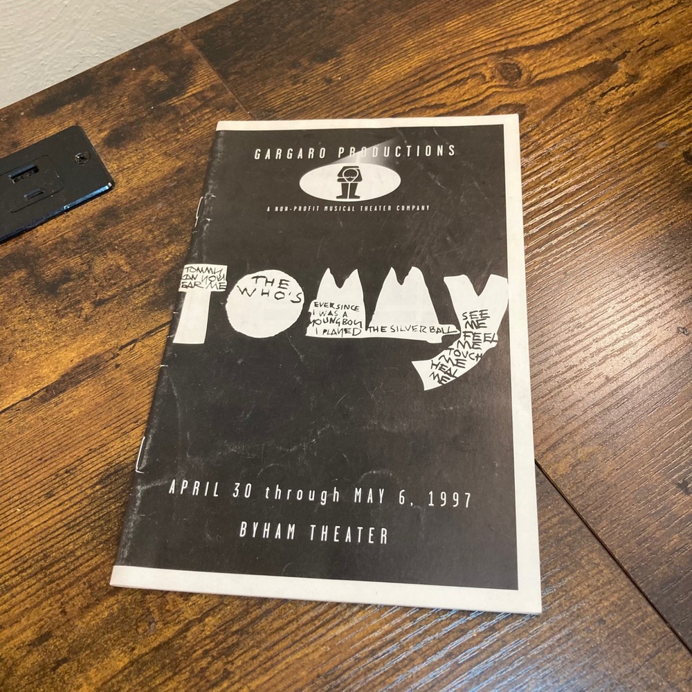 The Who's Tommy Theater Program Byham Theater Pittsburgh Gargaro Production 1997